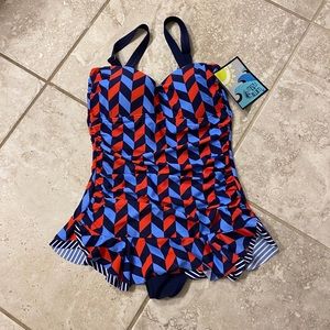 One Piece Mazu Apparel Swim Suite Size 8 NWT